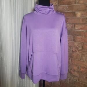 Westbound Women's Rich Lavendar Long Sleeve Butter Soft Mock Turtleneck - Size M